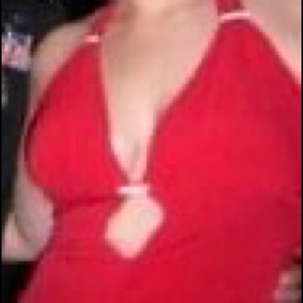 Betsy & Adam floor length red gown formal prom - Picture 5 of 5